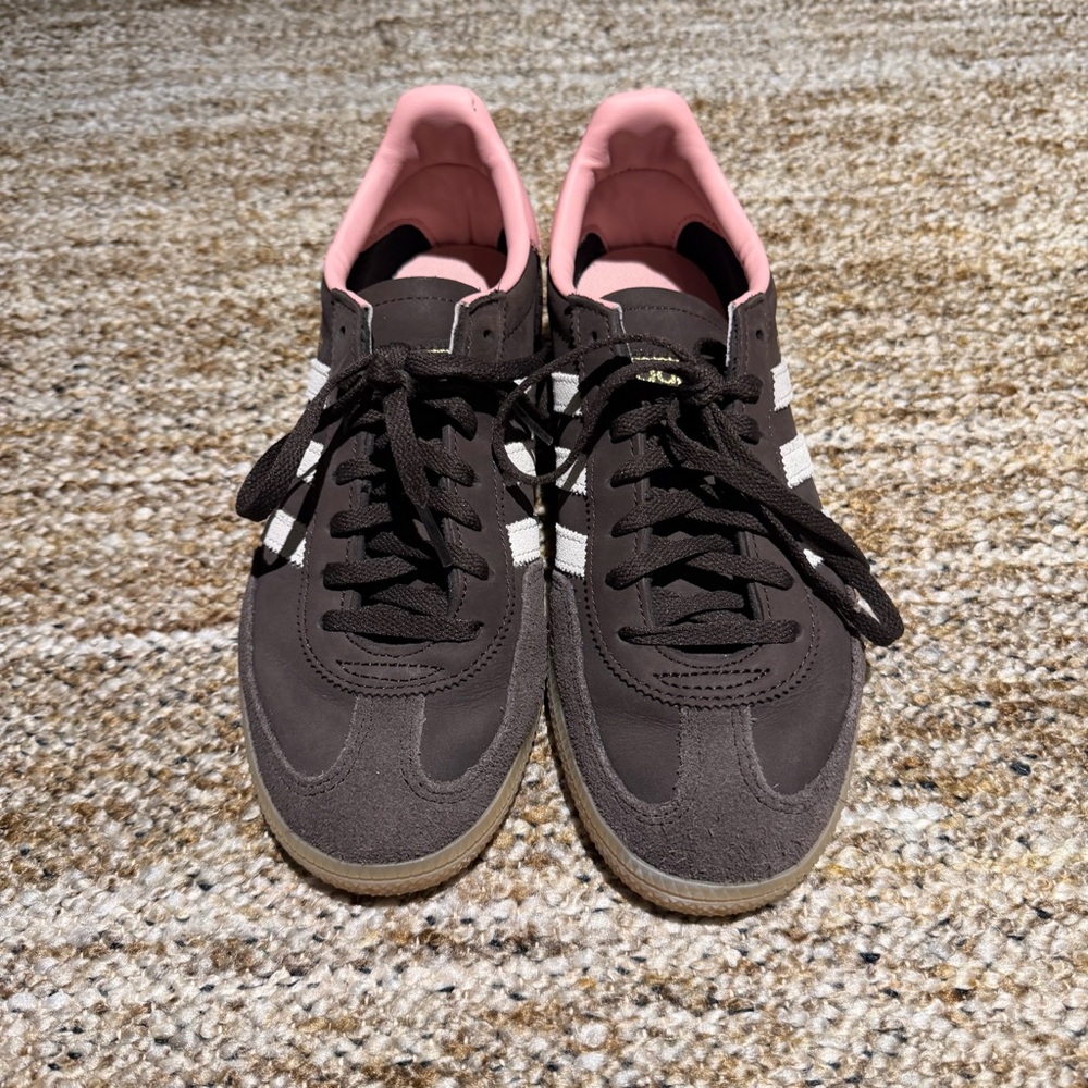 adidas Spezial Suede Sneaker in Chocolate Brown & Pink - Picture 4 of 8